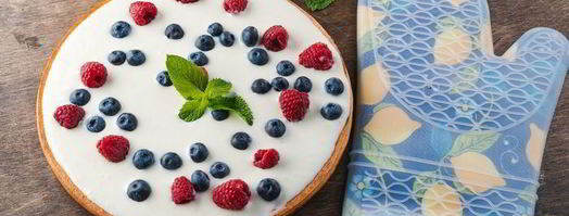 творожная запеканка с кремом и ягодами. Шаг 5