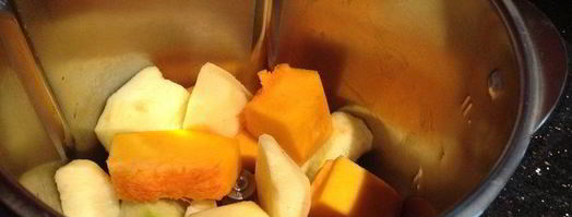 творожная запеканка с тыквой и яблоками. Шаг 4