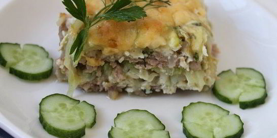 Запеканка из капусты и фарша