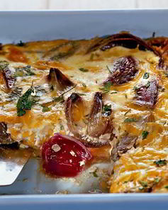 Запеканка из красного лука