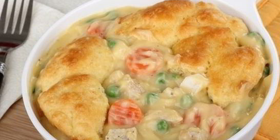 Запеканка из курицы с овощами и творогом