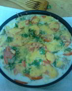 Запеканка с кабачком и хлебом