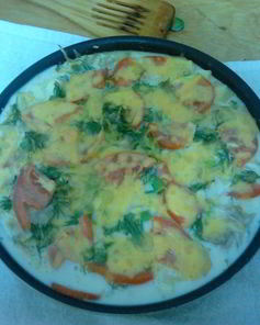 Запеканка с кабачком и хлебом