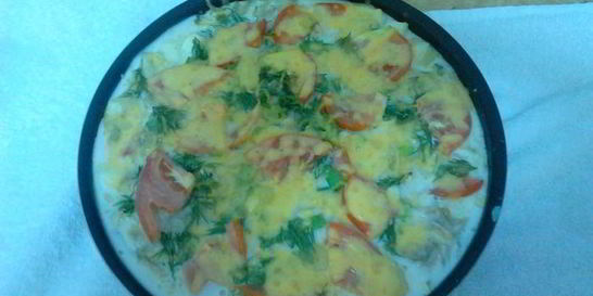 Запеканка с кабачком и хлебом