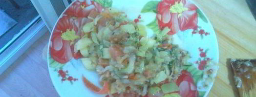 запеканка с кабачком и хлебом. Шаг 7