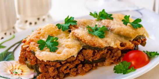 Запеканка с цуккини и фаршем