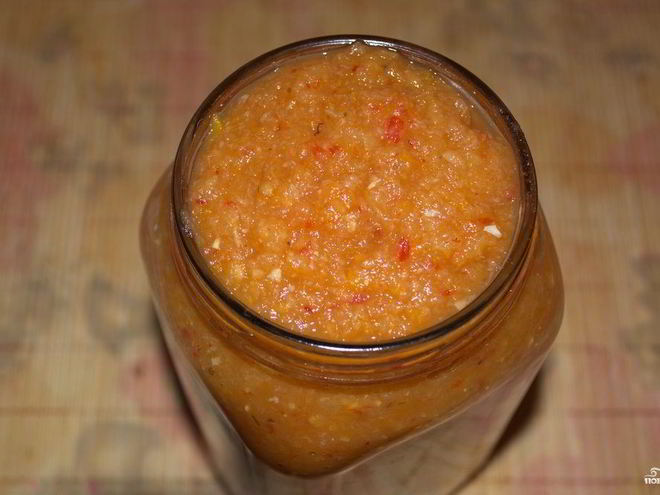 Рецепт аджики из кабачка и ябок