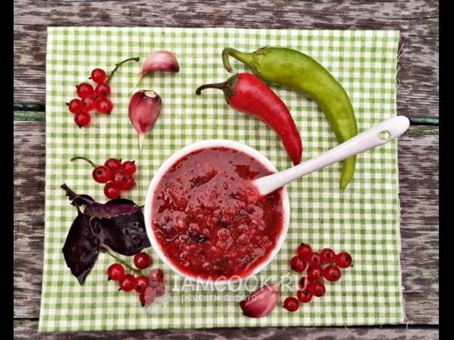 Рецепт аджики из красной смородины