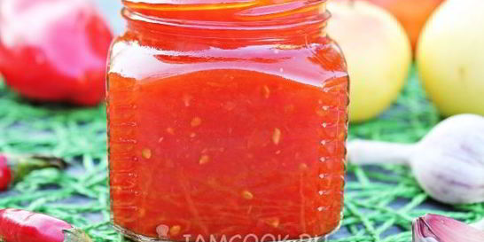 Аджика сладкая на зиму с яблоками