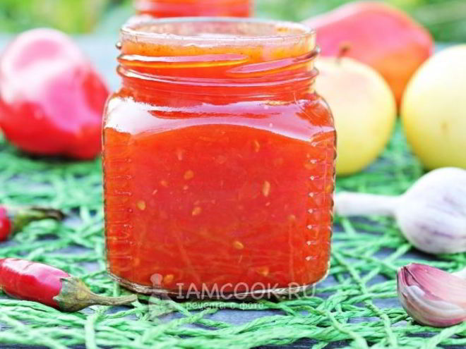 Рецепт аджики сладкой на зиму с яблоками
