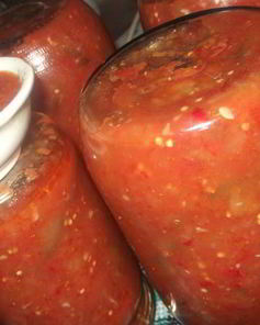 Баклажан в аджике на зиму