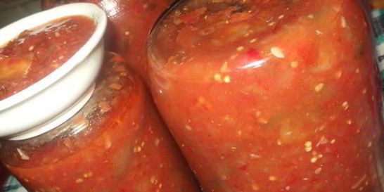 Баклажан в аджике на зиму