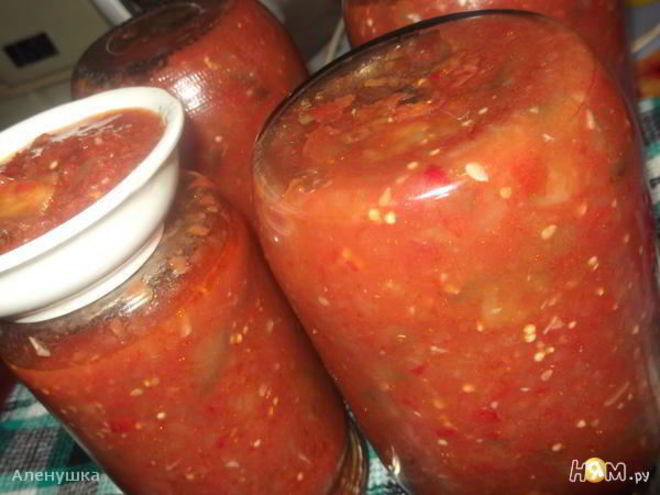 Рецепт баклажана в аджике на зиму