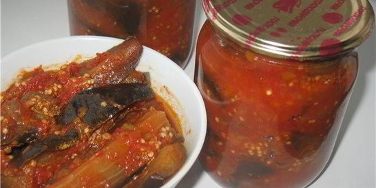 Баклажаны в аджике на зиму