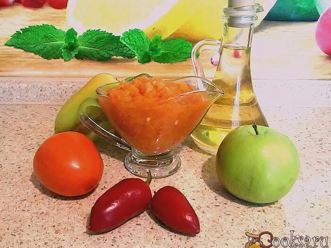Рецепт фруктово-овощной аджика на зиму