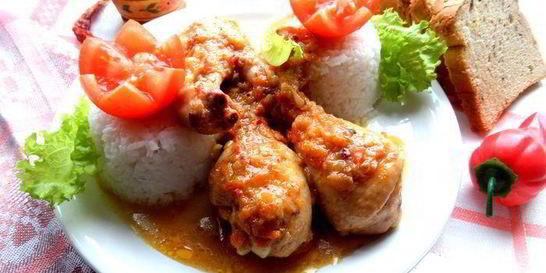Куриные ножки в домашней аджике