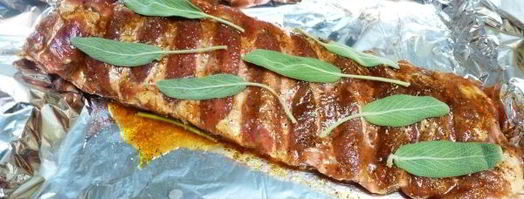 свиные ребрышки с сухой аджикой и шалфеем. Шаг 6