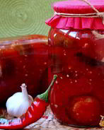 Баклажаны и помидоры в томате на зиму