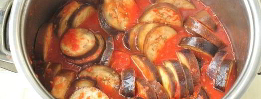 баклажаны и помидоры в томате на зиму. Шаг 4