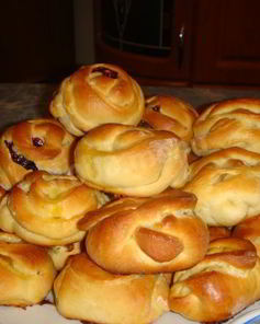 Булочки с джемом Розочки