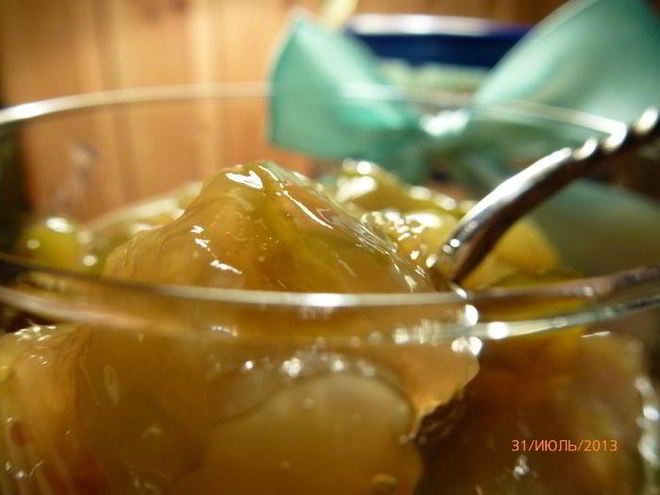 Рецепт джема из кабачков с изюмом, лимоном и имбирем