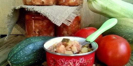 Кабачки в томате на зиму