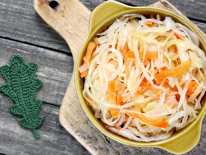 Рецепт капусты квашеной с листьями дуба