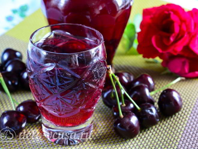 Рецепт быстрого компота из черешни