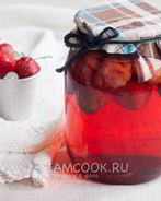 Клубничный компот на зиму в литровых банках