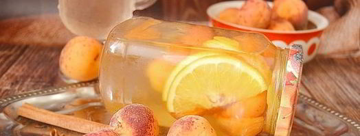 компот из абрикосов с лимоном и апельсином на зиму. Шаг 15