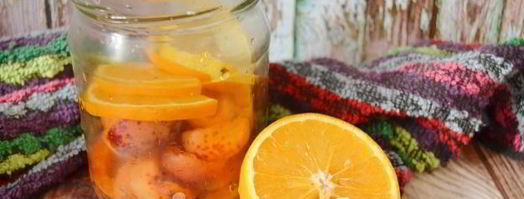 компот из абрикосов с лимоном и апельсином на зиму. Шаг 10