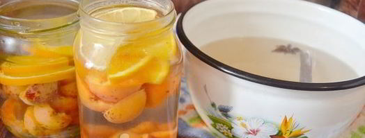 компот из абрикосов с лимоном и апельсином на зиму. Шаг 11