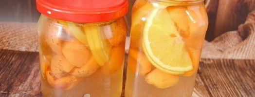 компот из абрикосов с лимоном и апельсином на зиму. Шаг 13