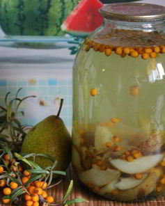 Компот из груш и облепихи на зиму