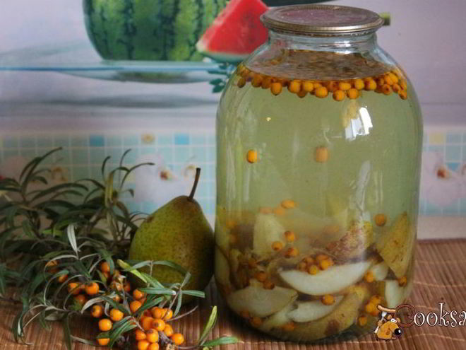 Рецепт компота из груш и облепихи на зиму