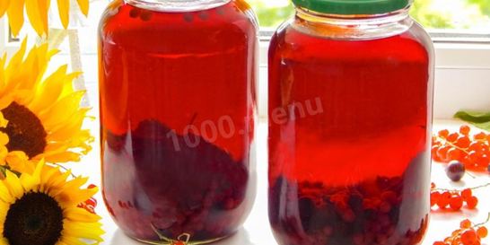 Компот из красной и черной смородины