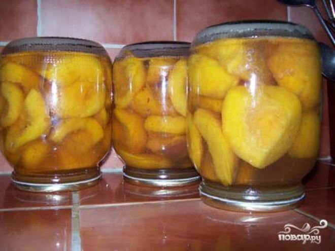 Рецепт компота из персиков