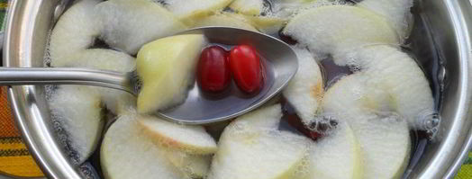 компот из яблок и кизила с мятой. Шаг 4