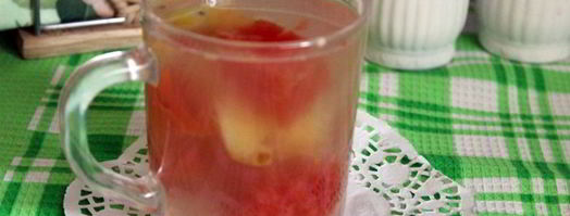 летний компот с арбузом, яблоком и ягодами. Шаг 6