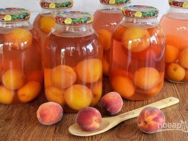 Рецепт персикового компота на зиму