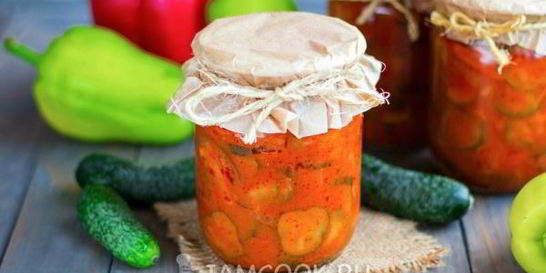 Лечо из огурцов на зиму с томатной пастой