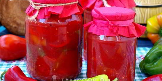 Лечо из перца и помидоров без уксуса