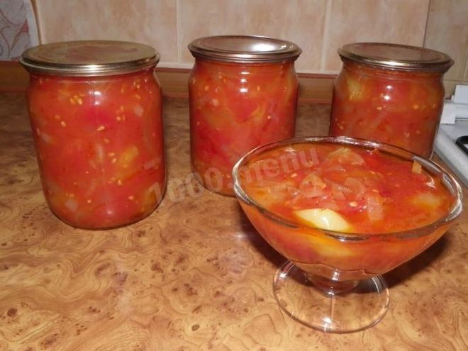 Рецепт лечо из помидор с луком и перцем