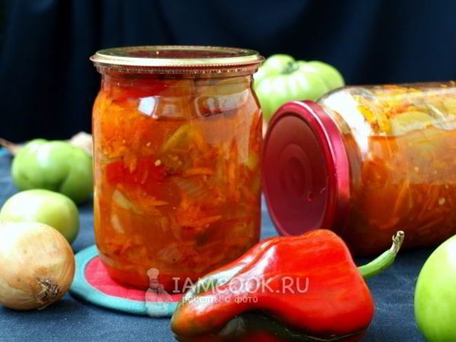 Рецепт лечо из зеленых помидоров
