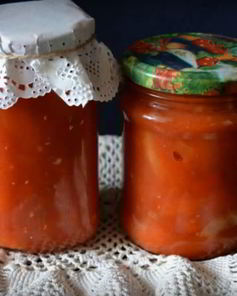 Лечо на зиму с томатной пастой