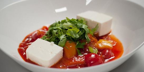 Лечо с брынзой