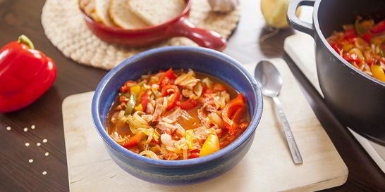 Лечо с колбасой