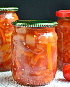 Лечо с луком и морковью в мультиварке на зиму