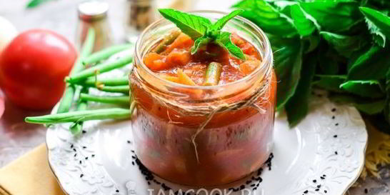Лечо со стручковой фасолью на зиму