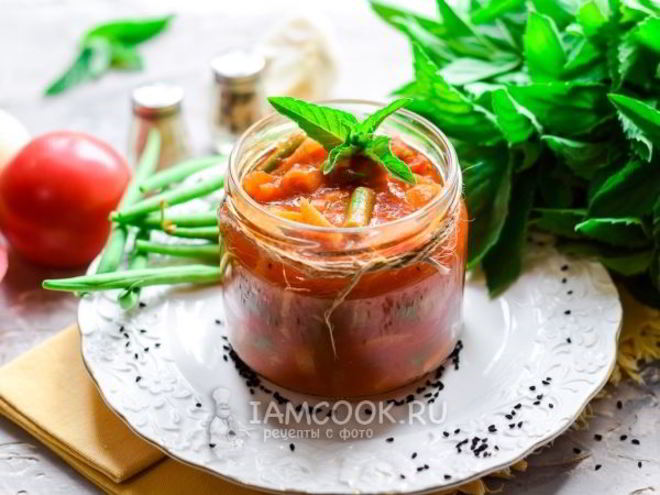 Рецепт лечо со стручковой фасолью на зиму
